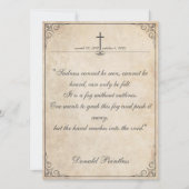 Traurigkeit kann nicht gesehen werden - Beerdigung (Vorderseite)