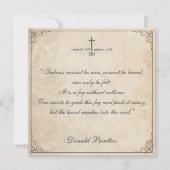 Traurigkeit kann nicht gesehen werden - Beerdigung (Vorderseite)