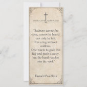 Traurigkeit kann nicht gesehen werden - Beerdigung (Vorderseite)