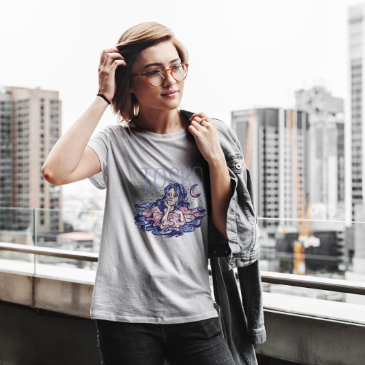 Traurigkeit Wolken Frau T-Shirt