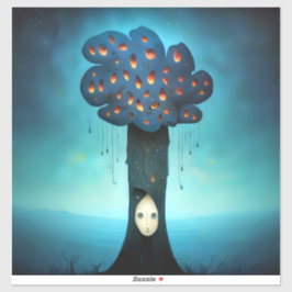 Traurigkeitsbaum Aufkleber