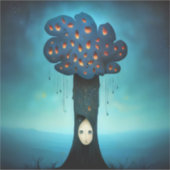 Traurigkeitsbaum Aufkleber (Vorderseite)