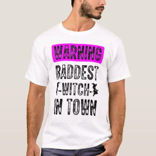 Traurigste Hexe in der Stadt Flying a Broom Hexe H T-Shirt
