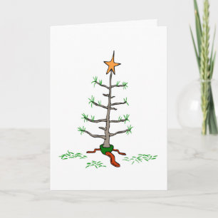 Traurigster Weihnachtsbaum je Urlaub Spaß Weihnach Feiertagskarte