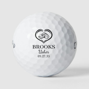 Trauringe für den Trauzeugen in Schwarz Golfball