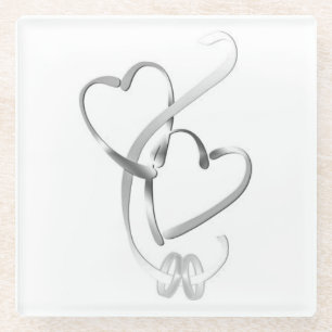 "TRAURINGE MIT HERZ" UNTERSETZER