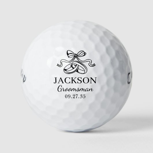Trauringe Trauzeuge Golfball (Vorderseite)
