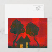 Trautes Heim Patchwork-Postkarte Postkarte (Vorne/Hinten)