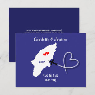 Trauung auf Rhodos Griechenland Ticket Save The Date