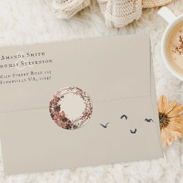 Trauung im Herbst Runder Aufkleber