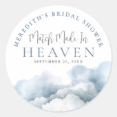 Trauung im Himmel Brautparty Runder Aufkleber (Vorderseite)