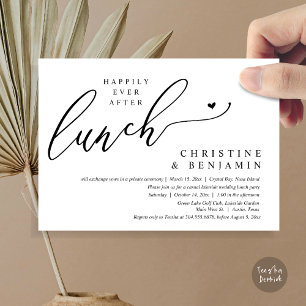 Trauung Lunch Feier - Für immer glücklich Einladung