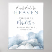 Trauung wie im Himmel Brautparty Willkommensschild Poster (Vorne)