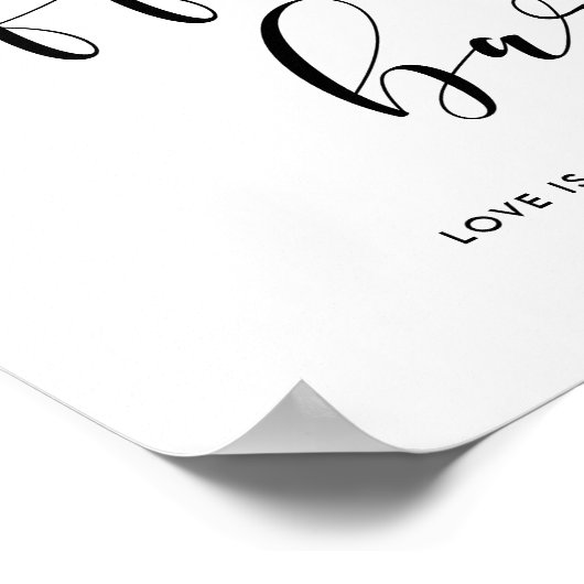 Trauungszeichen für Kaffee Bar Poster (Ecke)