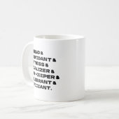 Trauungszeremonie Anpassbare Liste Kaffeetasse (Vorderseite Links)