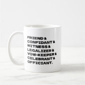 Trauungszeremonie Anpassbare Liste Kaffeetasse (Links)