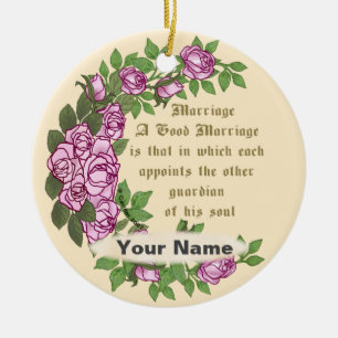 Trauverspruch individuell gestalteter Hochzeitsanh Keramik Ornament