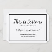 Trauzeuge-Anforderung Dies ist ernst Einladung (Vorderseite)