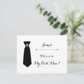 Trauzeuge-Anforderungskarte für den rosafarbenen D Postkarte (Stehend Vorderseite)