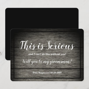 Trauzeuge Anfrage Das ist Ernst Rustikales Holz Einladung