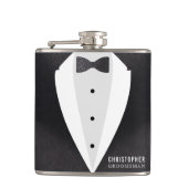 Trauzeuge Anzug Gastgeschenk Hochzeit Flachmann (Vorderseite)