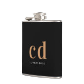 Trauzeuge aus Schwarzgold Flachmann (Links)