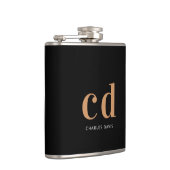 Trauzeuge aus Schwarzgold Flachmann (Rechts)