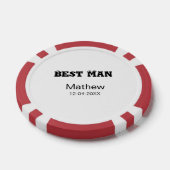 Trauzeuge-Bachelor-Partei hinzufügen Namensdatum e Pokerchips (Einzeln)