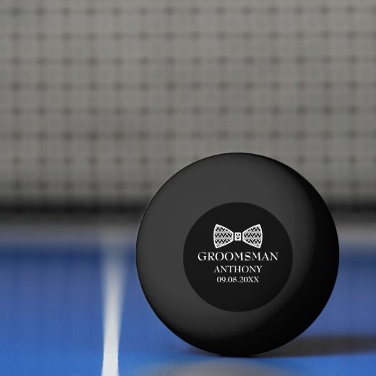 Trauzeuge Bachelor Party Black Modern Wedding Tischtennisball (Netto)