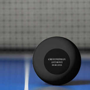 Trauzeuge Bachelor Party Black Modern Wedding Tischtennisball