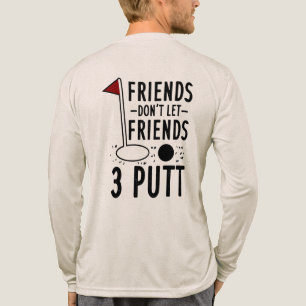 Trauzeuge Benutzerdefinierte Freunde 3 Putt Golf-G Tri-Blend Shirt