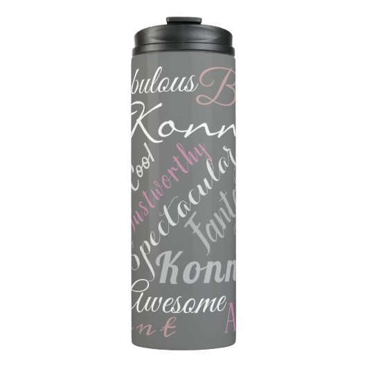 Trauzeuge-benutzerdefinierte Positiv-Attribute-Aff Thermosbecher (Vorderseite)