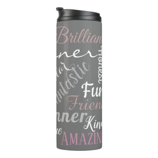 Trauzeuge-benutzerdefinierte Positiv-Attribute-Aff Thermosbecher (Nach rechts gedreht)