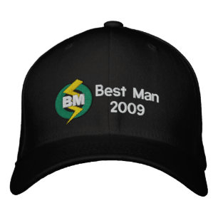 Trauzeuge bestickte Hutform, individuell anpassbar Bestickte Kappe