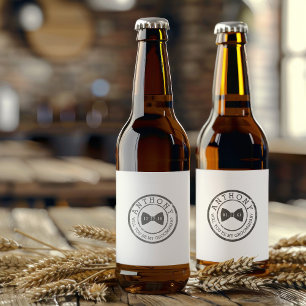 Trauzeuge Bierflaschenetikett mit Fliege
