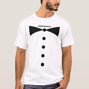 Trauzeuge BIG Bow Krawatte Wedding Party T-Shirt