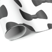 Trauzeuge Black and White Bow Krawatte Wrapping Pa Geschenkpapier (Rolleneckpunkt)