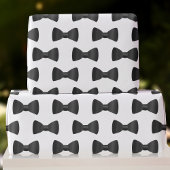 Trauzeuge Black and White Bow Krawatte Wrapping Pa Geschenkpapier