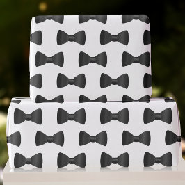 Trauzeuge Black and White Bow Krawatte Wrapping Pa Geschenkpapier