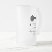 Trauzeuge Black Bow Krawatte Mattglas Bierglas (VorderseiteRechts)