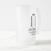 Trauzeuge Black Bow Krawatte Mattglas Bierglas (VorderseiteRechts)