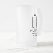 Trauzeuge Black Bow Krawatte Mattglas Bierglas (VorderseiteRechts)