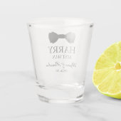 Trauzeuge Black Bow Krawatte Schnapsglas (Rückseite)