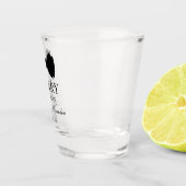 Trauzeuge Black Bow Krawatte Schnapsglas (Rechts)