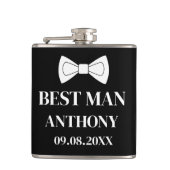Trauzeuge Black Elegant Moderne Geschenke Hochzeit Flachmann (Vorderseite)