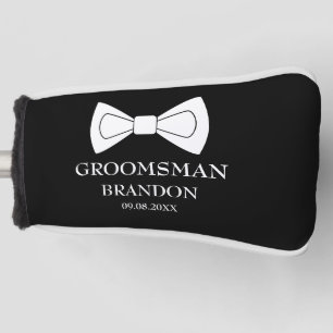 Trauzeuge Black Elegante Moderne Hochzeit Golf Headcover
