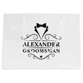 Trauzeuge Black Krawatte Große Geschenktüte