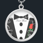 Trauzeuge Black Krawatte Necklace Versilberte Kette<br><div class="desc">Keepake Necklaces Wählen Sie entweder Silver Plated Gold Finish oder Sterling Silver Unique Personalisiert Custom !st Christmas Gift Wedding Party Necklaces - um die Hintergrundfarbe zu ändern - klicken Sie auf Anpassen - wählen Sie das letzte Tool aus dem Drop-Down-Menü und wählen Sie aus einer der angezeigten Farben oder geben...</div>
