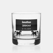 Trauzeuge Black Metallic Personalisiert Whiskyglas (Vorderseite)