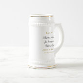 Trauzeuge Black Script Wedding Dankname Name Bierglas (VorderseiteRechts)